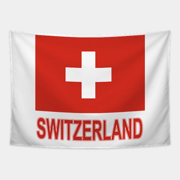 The Pride of Switzerland - Swiss Flag Design Tapestry by Naves