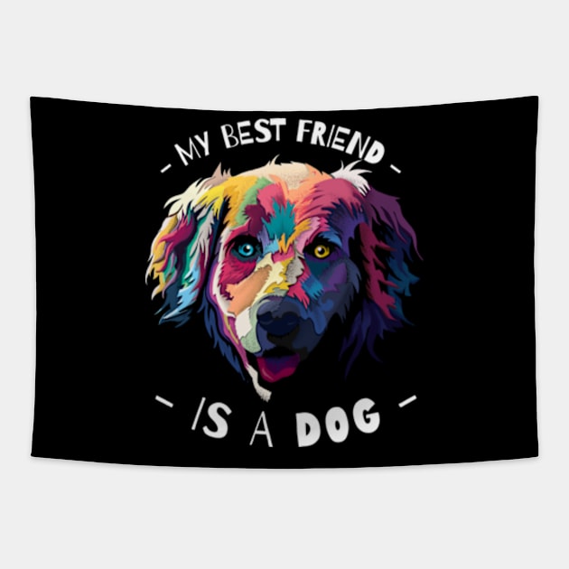 My best friend is a labrador dog Tapestry by GeekOwl Trade