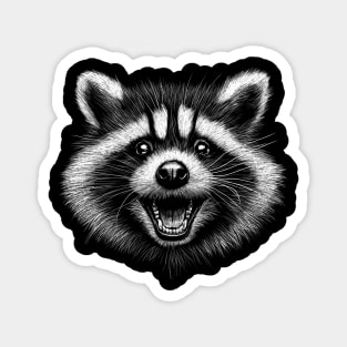 Laughing raccoon Magnet