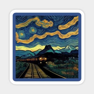 Starry Night Wizarding Express Train Magnet