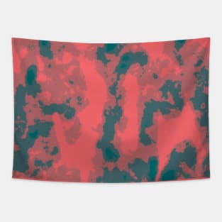 Green Coral Camo Pattern Tapestry