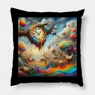 Melting clock Pillow