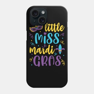 Little Miss Mardi Gras Costume Girls Phone Case