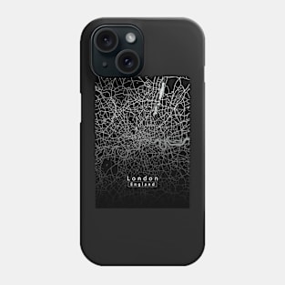 London England City Map dark Phone Case