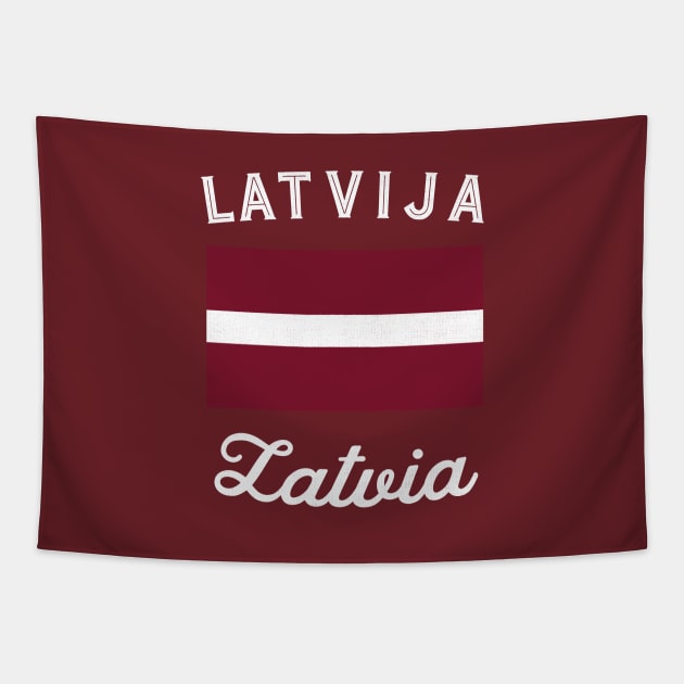Latvia Flag Tapestry by phenomad