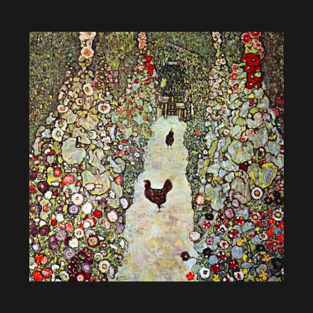 Garden Path with Chickens by Gustav Klimt by MasterpieceCafe