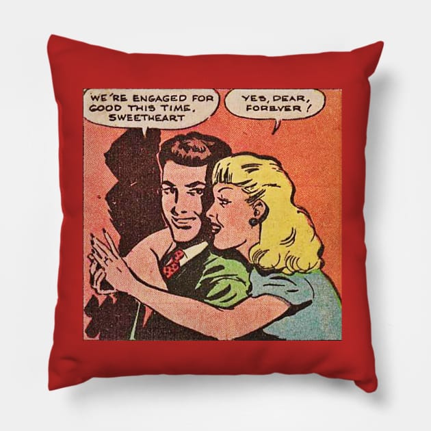 Engagement forever comic book art Pillow by Comic Dzyns