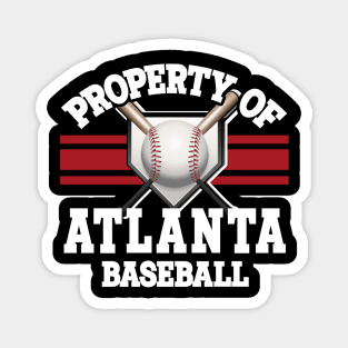 Proud Name Atlanta Graphic Property Vintage Baseball Magnet