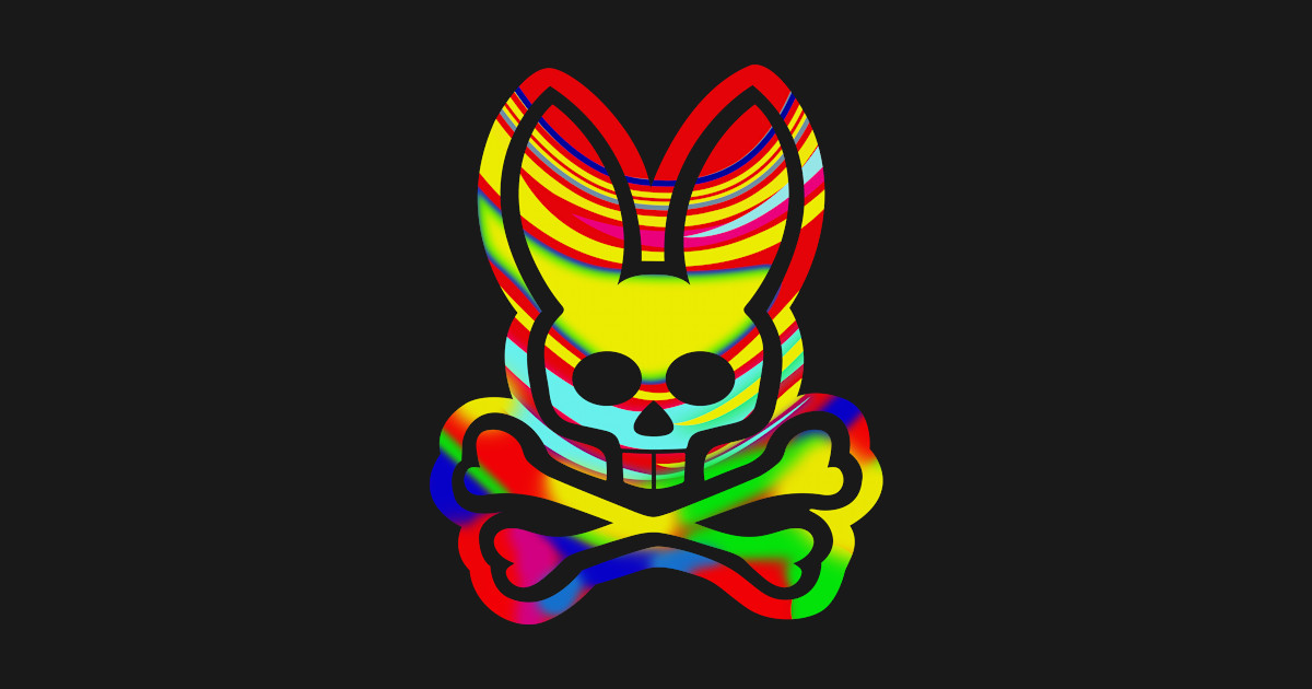 Psychedelic Bunny Psycho - Bunny Bunnies Classic Apparel - Psychedelic ...