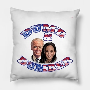 Biden and Harris Dumb and Dumber Comical Design Pillow