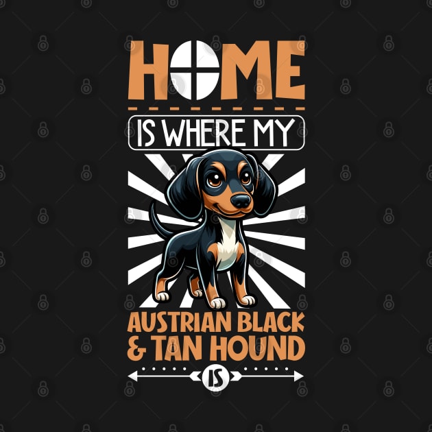 Home is with my Austrian Black and Tan Hound by Modern Medieval Design