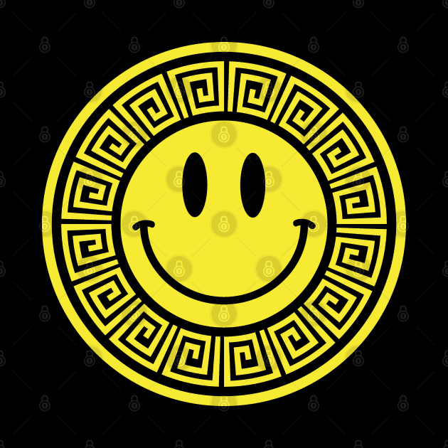 Acid House Aztec Smiley Face by Twistedburt