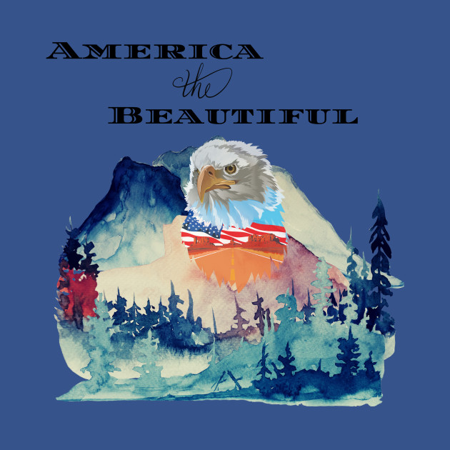 Disover America the Beautiful Patriotic Design - America - T-Shirt