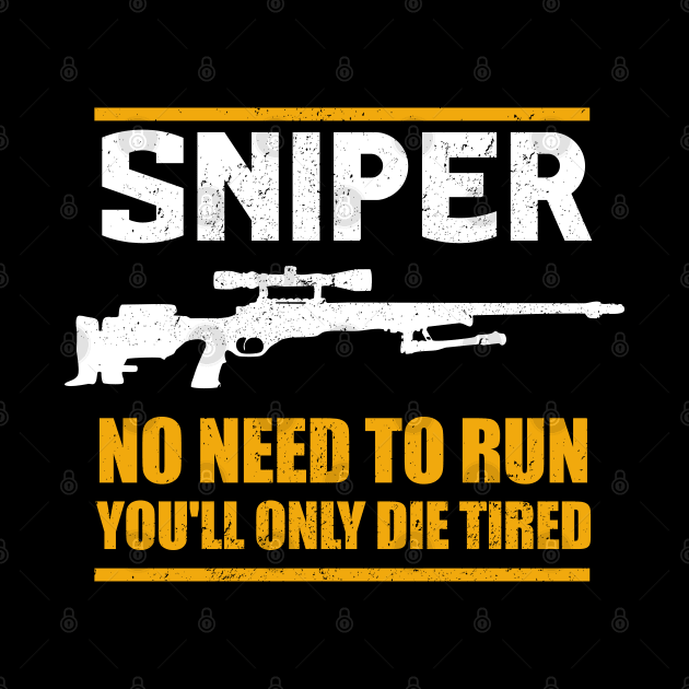 Sniper - no need to run by Streetwear KKS