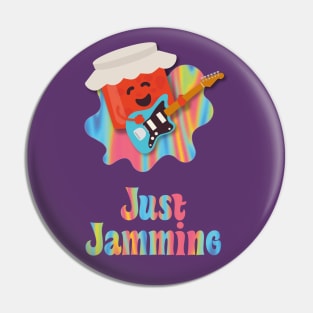 Retro Guitar Player | Vintage Jam | Funny Puns Pin