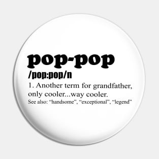 Pop Pop Definition Funny Gift For GrandFather Tees Pin