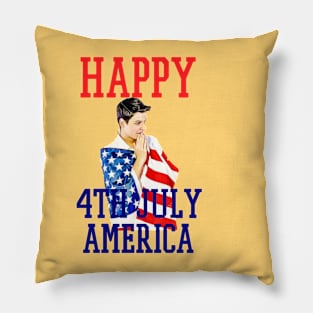 happy 4th  july america Pillow