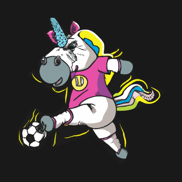 Unicorn Soccer Girl by Imutobi