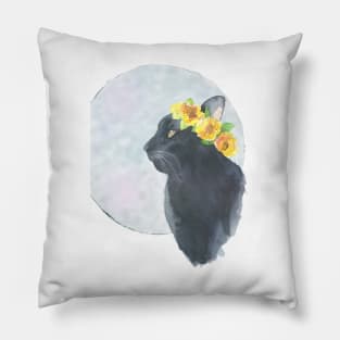 Black Cat Pillow