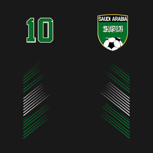 Saudi Arabia Soccer Fans Jersey Saudi Arabian Flag Football Lovers T-Shirt