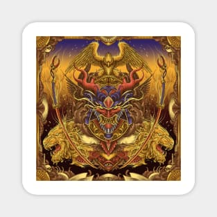 Samurai Psychedelic Artwork Magnet