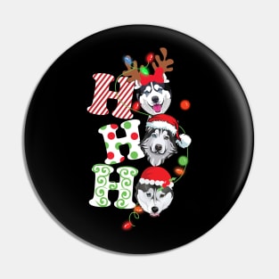 Ho Ho Ho Husky Pin