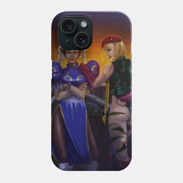 Chun Li and Cammy White Phone Case by Hoshimem