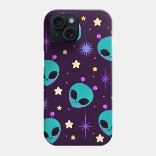 Kawaii alien emote pastel Phone Case