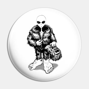 Bigfoot Alien Pin