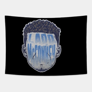 Ladd McConkey Los Angeles C Player Silhouette Tapestry