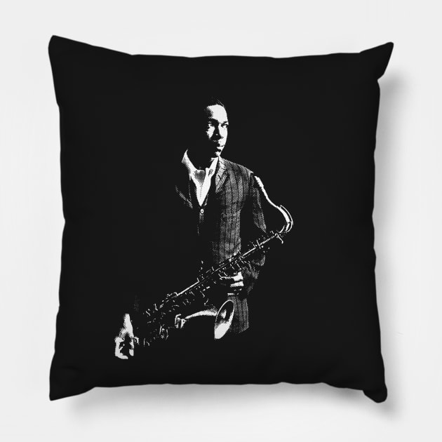 Coltrane Art Pillow by CHROME BOOMBOX