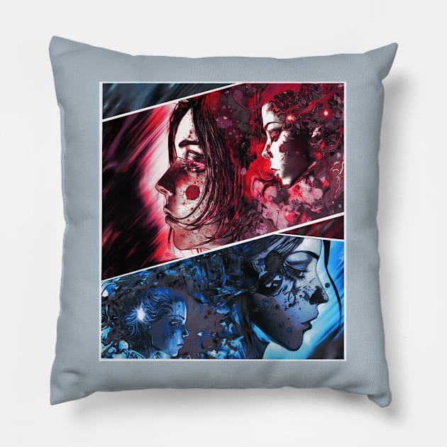 Angels From Above #6 Pillow by Allissweell