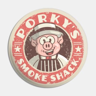 Porky's Smoke Shack BBQ Restaurant Retro Vintage Pin