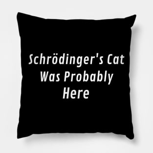 Schrödinger's Cat Was Probably Here Pillow