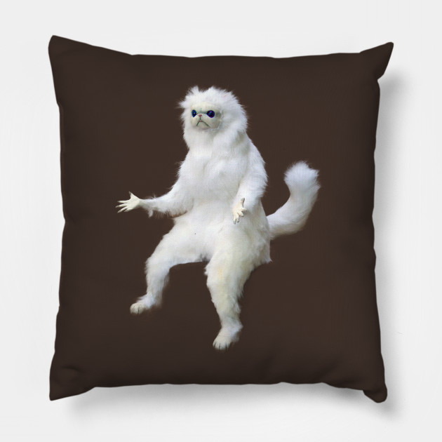 White Cat Cat Meme Cat Pillow Teepublic