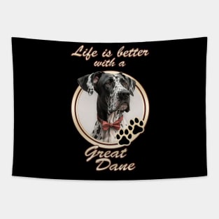 Life Is Better With A Great Dane Tapestry