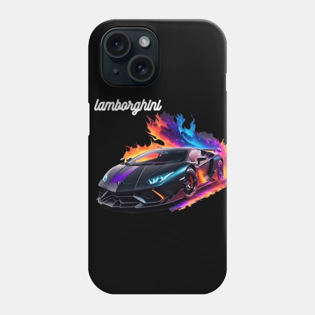 Blazing Lamborghini Aventador Phone Case by  Colorful&Goldie