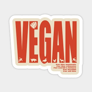 Vegan Statement in Orange Magnet