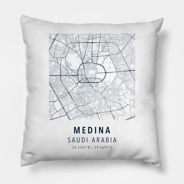 medina simple map Pillow by boy cartograph