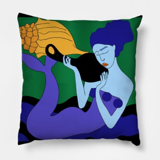 Painting of "Whispers Into The Night" in Henri Matisse Style Pillow