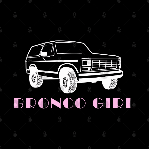 Bronco Girl 1980-1986 White/Pink Print by The OBS Apparel