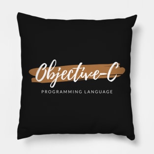 Objective-C Programming Language Paint Smear Pillow