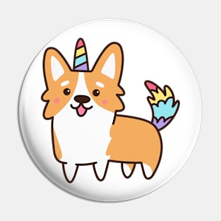 Kawaii Corgi Unicorn Pin