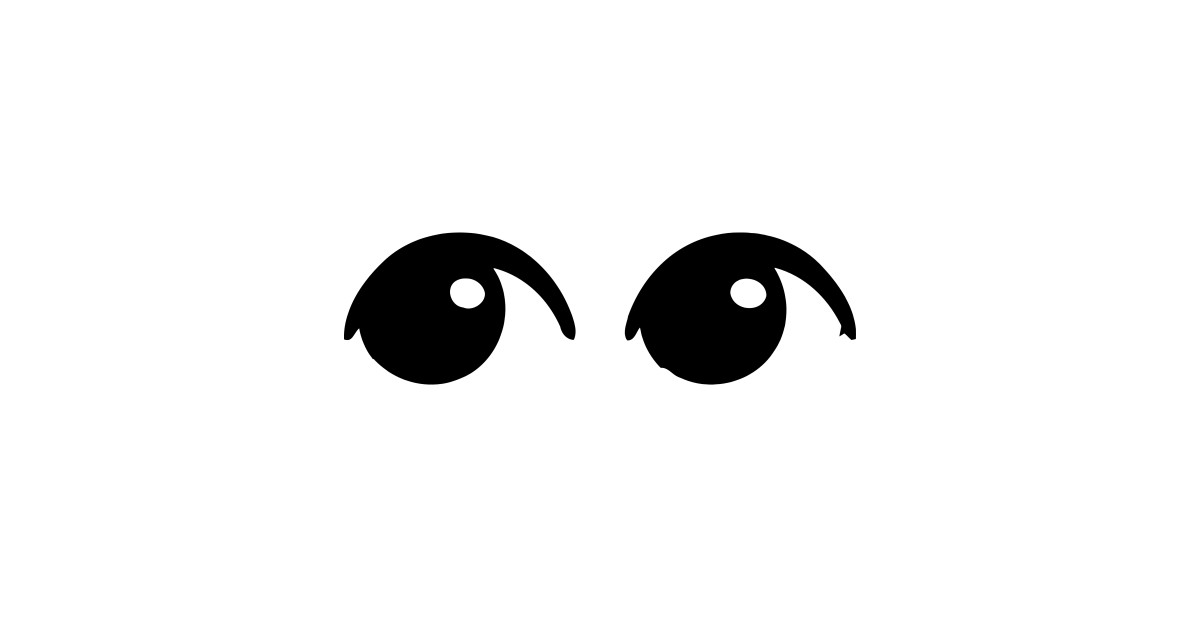 Eyes Looking Sideways Emoticon Emoji Sticker TeePublic
