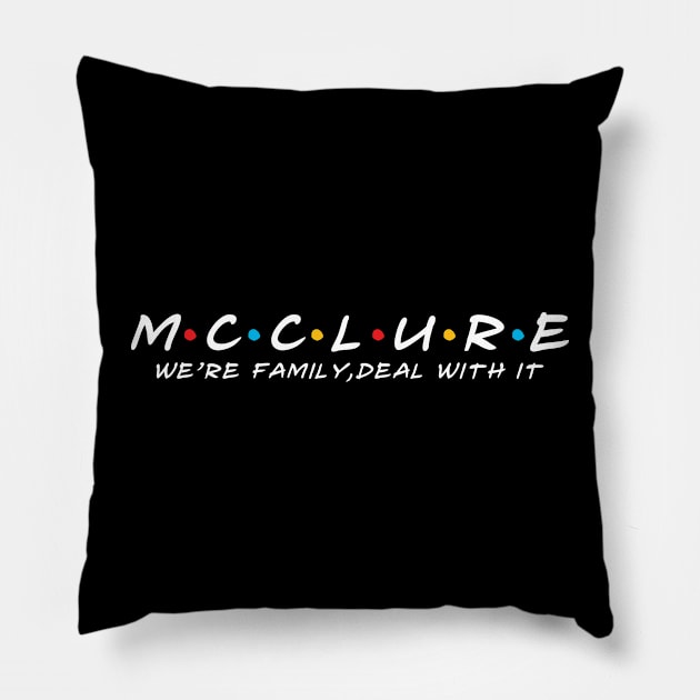 The Mcclure Family Mcclure Surname Mcclure Last name Pillow by TeeLogic