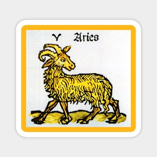 Vintage Signs of the Zodiac, Aries the Ram Magnet