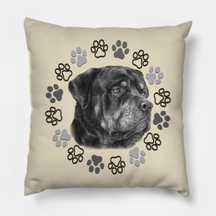 Rottweiler the boss dog Pillow