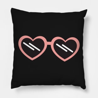 Pink Retro Heart Sunglasses Pillow