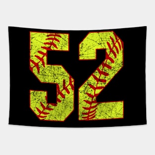 Fastpitch Softball Number 52 #52 Softball Shirt Jersey Uniform Favorite Player Biggest Fan Tapestry