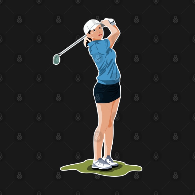 Women's golfer by Womens Art Store